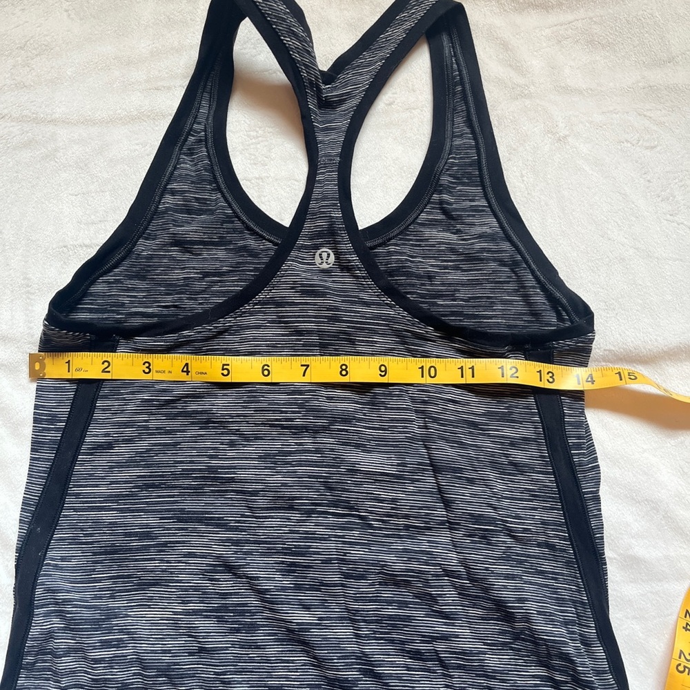Lululemon Women's Gray & Black Racerback Tank Top Size 8 - Picture 6 of 7